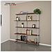 Libreria In Legno Divisorio Moderno Design Open Space Mod. Smile Noce L150 X P35/22 X 190h - Foto miniatura 1