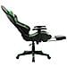 Sedia da Gaming con Poggiapiedi Nera e Verde in Similpelle - Foto miniatura 7