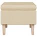 Poggiapiedi Con Gambe In Legno Crema In Tessuto - Foto miniatura 2