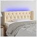 Testiera A Led Crema 93x16x78/88 Cm In Tessuto - Foto miniatura 1