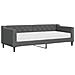 Divano Letto Con Materasso Grigio Scuro 80x200 Cm In Tessuto - Foto miniatura 1