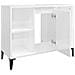 Mobile Lavabo Bianco Lucido 80x33x60 Cm In Legno Multistrato - Foto miniatura 9