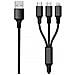 797153 Cavo Usb 1,5 M Usb B Usb C /micro-usb B /lightning Nero - Foto miniatura 1