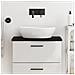 Piano Bagno Marrone Scuro 60x40x2 cm Legno Massello Trattato - Foto miniatura 2