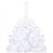 Albero Di Natale Preilluminato Con Palline Bianco 240 Cm Pvc - Foto miniatura 3
