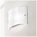 Plafoniera Michela Piccola 32x21cm Bianco Lucido 2xe27, Vetro Curvo Con Base Cromata, Ip20, Max 2x42w, Lampada Da Soffitto Elegante - Foto miniatura 1