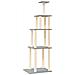Albero Per Gatti Con Tiragraffi In Sisal Grigio Chiaro 183 Cm - Foto miniatura 1