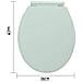 Trade Shop - Copriwater Universale In Plastica Super Resistente 44x36cm Colore Verde Acqua - Foto miniatura 1