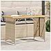 Tavolo Da Giardino Piano In Legno Beige 110x68x70 Cm Polyrattan - Foto miniatura 1