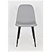 Set 4 Sedie Sala Da Pranzo Nuvola Gambe In Acciaio Nero Opaco, Finta Pelle Grigio Chiaro - Foto miniatura 4