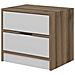 Molde Comodino Legno E Bianco Con 2 Cassetti - Foto miniatura 5