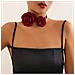 Collana Con Girocollo Rosa, Collana Con Colletto Rosa In Velluto Da Donna Darkred - Foto miniatura 3