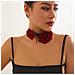 Collana Con Girocollo Rosa, Collana Con Colletto Rosa In Velluto Da Donna Darkred - Foto miniatura 5