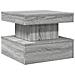 Tavolino Da Salotto Con Luci Led Grigio Sonoma 50x50x40 Cm - Foto miniatura 3
