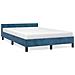 Giroletto Senza Materasso Blu Scuro 120x190 Cm Velluto - Foto miniatura 2