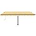 Lusso Casadino -  Tenda Da Sole Autoportante Automatica 500x300 Cm Gialla Bianca - Foto miniatura 4