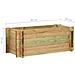 Fioriera Giardino Letto Vegetale In Legno Pino Impregnato 80 Cm - Foto miniatura 5