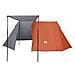 Tenda da Campeggio 3 Persone Grigio e Arancione Impermeabile - Foto miniatura 6