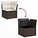 Set di Sofà Giardino  9 pezzi con Cuscini Marrone Polyrattan, Sofà Giardino  con Ripostiglio e Cuscini Marrone Polyrattan - Foto miniatura 7