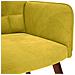 Poltrona Relax con Poggiapiedi Giallo in Velluto - Foto miniatura 8