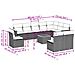 Set Divano da Giardino 11 pz con Cuscini Beige Misto Polyrattan - Foto miniatura 8