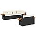 Set Divani da Giardino con Cuscini 7pz Nero Polyrattan - Foto miniatura 1