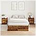 Struttura Letto con Contenitore in Legno Invecchiato 120x190 cm - Foto miniatura 5