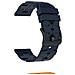 Cinturino In Silicone Universale Compatibile Con Samsung, Huawei E Garmin Blue 22 Mm - Foto miniatura 3