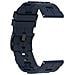 Cinturino In Silicone Universale Compatibile Con Samsung, Huawei E Garmin Blue 22 Mm - Foto miniatura 1