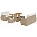 Set Divano da Giardino 8 pcs beige e panna 90 x 55 x 71 cm - Foto miniatura 1
