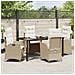 Set da Pranzo per Giardino 5 pcs Beige polyrattan - Foto miniatura 4