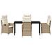 Set da Pranzo per Giardino 5 pcs Beige polyrattan - Foto miniatura 7