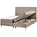 Divano Letto Con Contenitore Tessuto Officer 180 X 200 Cm Tortora - Foto miniatura 2