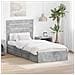 Letto con Contenitore con testiera Grigio cemento 75 x 190 cm - Foto miniatura 2