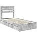 Letto con Contenitore con testiera Grigio cemento 75 x 190 cm - Foto miniatura 4
