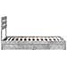 Letto con Contenitore con testiera Grigio cemento 75 x 190 cm - Foto miniatura 9