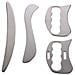 Set Da 2 Coltelli Per Fascia In Acciaio Inossidabile, Strumento Gua Sha A Forma Di D Per Massaggio E Raschiamento - Foto miniatura 2