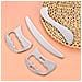 Set Da 2 Coltelli Per Fascia In Acciaio Inossidabile, Strumento Gua Sha A Forma Di D Per Massaggio E Raschiamento - Foto miniatura 3