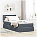Letto con Contenitore Grigio scuro 90 x 190 cm Velluto - Foto miniatura 2