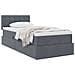 Letto con Contenitore Grigio scuro 90 x 190 cm Velluto - Foto miniatura 3