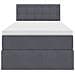 Letto con Contenitore Grigio scuro 90 x 190 cm Velluto - Foto miniatura 7