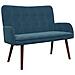 Sofa a Due Posti Blu 115 x 61 x 87 cm Velluto - Foto miniatura 1