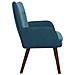 Sofa a Due Posti Blu 115 x 61 x 87 cm Velluto - Foto miniatura 5