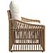 Divano da giardino 2-Numero di posti Beige polyrattan - Foto miniatura 4