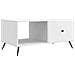 Tavolino da salotto Bianco 90 x 50 x 40 cm Legno ingegnerizzato - Foto miniatura 1