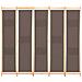Divisorio A 5 Pannelli Marrone 200x170x4 Cm In Tessuto - Foto miniatura 2