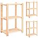 Scaffali A 3 Livelli 3 Pz 60x38x90 Cm Massello Pino Fsc 150 Kg - Foto miniatura 1