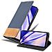 Custodia Compatibile Con Samsung Galaxy A31 In Blu Scuro Marrone - Coperchio Protettiva Con Chiusura Magnetica, Funzione Stand E Tasca Per Le Carte - Foto miniatura 1