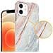 Custodia Compatibile Con Apple Iphone 12 Pro Max In Marmo Bianco Rosa No. 21 - Coperchio Protettivo In Silicone Tpu Con Motivo A Mosaico - Foto miniatura 3