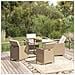 Set Da Pranzo Per Giardino 5 Pz Con Cuscini In Polyrattan Beige - Foto miniatura 1